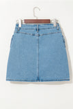 Trendy Pocket Detail Denim Skirt