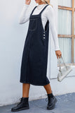 Sleeveless Denim Pinafore Jumpsuit