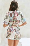 Patterned Short Set with Scalloped Edges