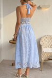 Halter Neck Casual Midi Dress