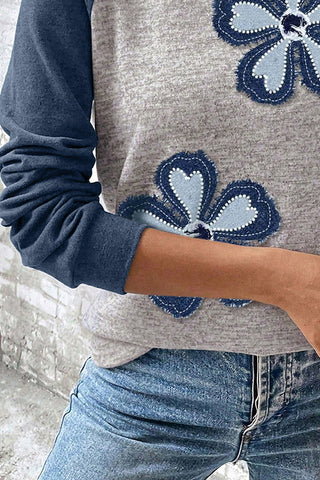 Floral Raglan Sleeve Blouse