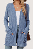 Open-Front Ribbed Cardigan