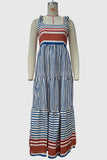 Striped Tiered Maxi Dress