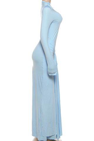 Elegant Long-Sleeve Casual Dress