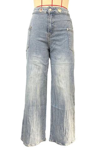 High-Waisted Wide-Leg Jeans