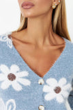 Floral Pattern Button Cardigan