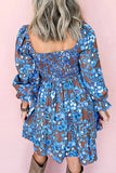 Floral Puff Sleeve Casual Dress