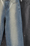 Embellished Straight-Leg Jeans
