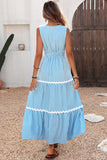 Sleeveless Wrap Maxi Dress