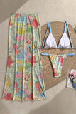 Paisley Bikini Set with Cover-Up
