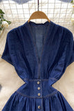 Button-Front Casual Dress