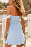 Flowy Smocked-Front Casual Dress
