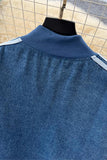 Zip-Up Striped Pants Set