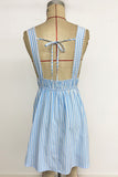 Striped Tie-Front Casual Dress