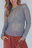 Sheer Lace Long Sleeve Top