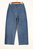 Raw Hem Wide Leg Jeans