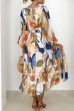 Floral Print Long Sleeve Casual Dress