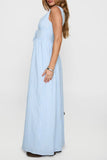 Sleeveless Tie-Front Maxi Dress