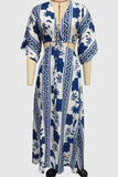 Geometric Pattern Maxi Dress