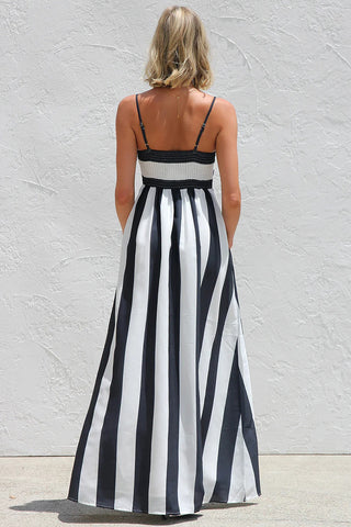 Striped Maxi Casual Dress