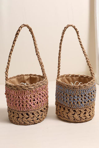 Stylish Woven Bucket Bag