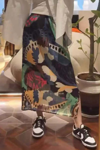 Floral Pattern Maxi Skirt
