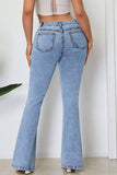 Floral Detail Flare Jeans