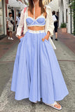 Chic Crop Top and Maxi Skirt Set