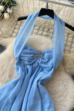 Elegant Halter Casual Dress