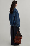 Oversized Button-Up Denim Jacket