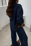 Chic Button-Front Pants Set