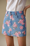 Floral Print Mini Skirt