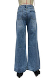 Distressed Wide-Leg Jeans