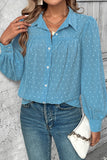 Button-Up Textured Blouse