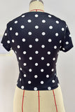 Polka Dot Crew Neck Tee