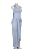 Elegant Halter Evening Dress