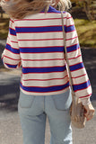 Long Sleeve Pullover with Striped Pattern