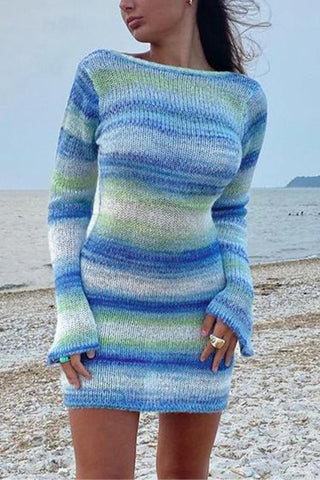 Stripe Pattern Casual Dress