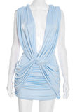Elegant Draped Mini Dress