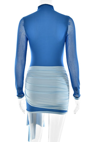 Elegant Draped Asymmetrical Dress