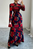 Floral Maxi Dress with Bell Sleeves