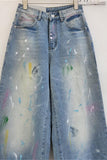 Artistic Straight-Leg Jeans