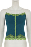 Lace-Trim Button-Front Camisole
