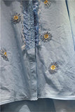 Floral Embellished Ruffle Shirt