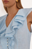 Ruffled Sleeveless Short Set