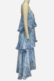Layered Ruffle Floral Maxi Dress