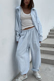 Casual Relaxed Pants Set