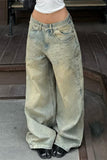 Wide-Leg Denim Pants