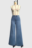 Classic Wide-Leg Denim Trousers