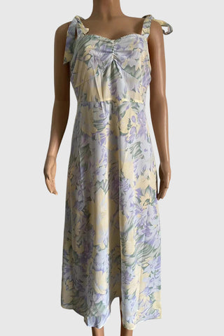 Tie-Strap Midi Swing Dress